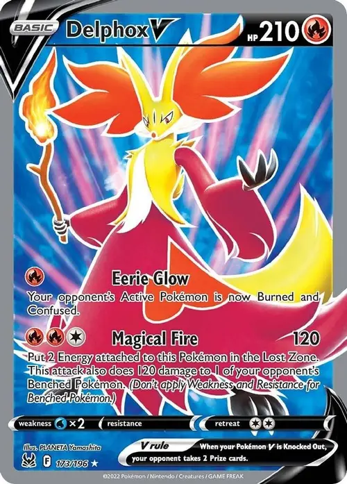 Delphox V (Full Art) card art