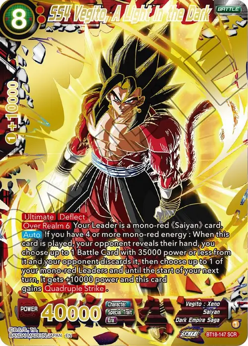 SS4 Vegito, A Light in the Dark card art