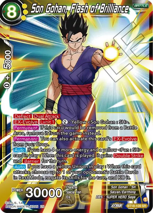 Son Gohan, Flash of Brilliance card art