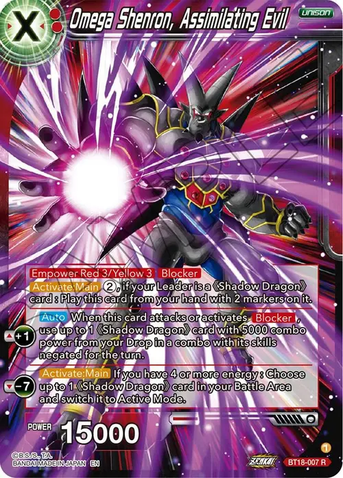 Omega Shenron, Assimilating Evil card art