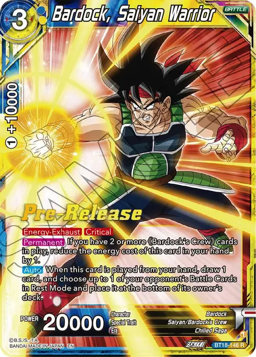 Bardock, Saiyan Warrior card art