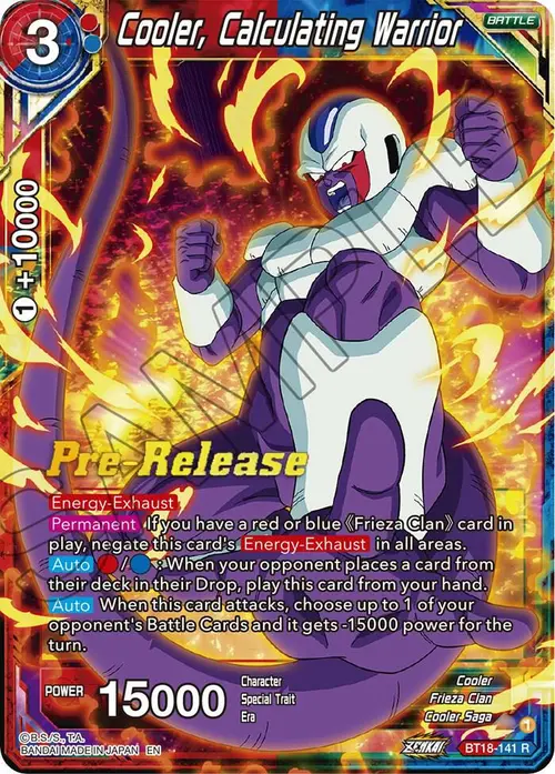 Cooler, Calculating Warrior card art