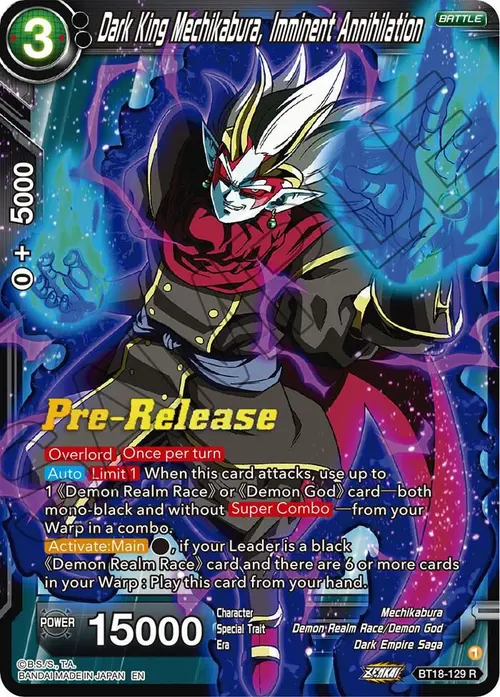 Dark King Mechikabura, Imminent Annihilation card art