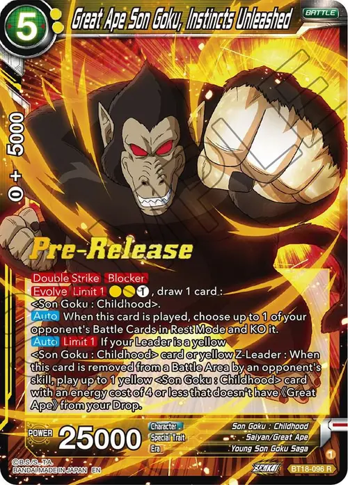 Great Ape Son Goku, Instincts Unleashed card art