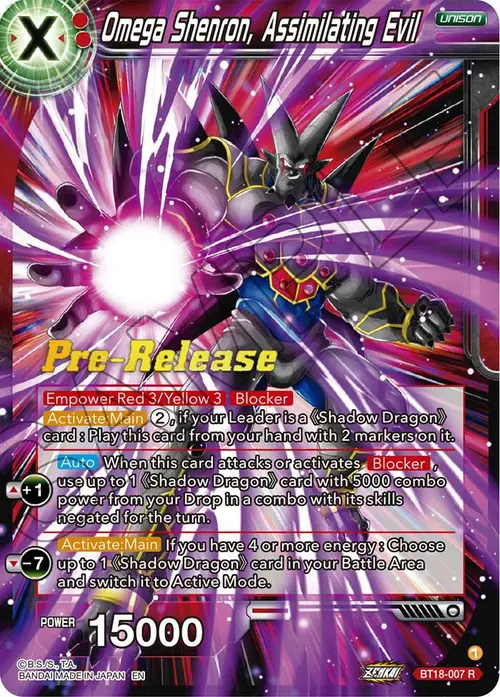 Omega Shenron, Assimilating Evil card art