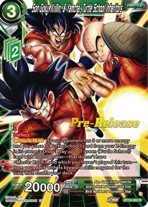Son Goku, Krillin, & Yamcha, Turtle School Inheritors card art