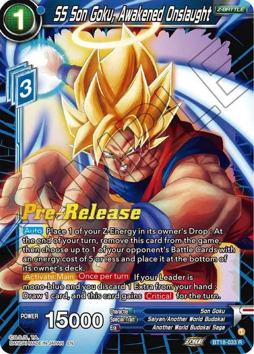 SS Son Goku, Awakened Onslaught card art