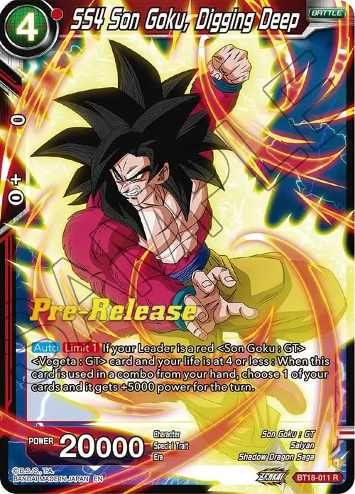 SS4 Son Goku, Digging Deep card art