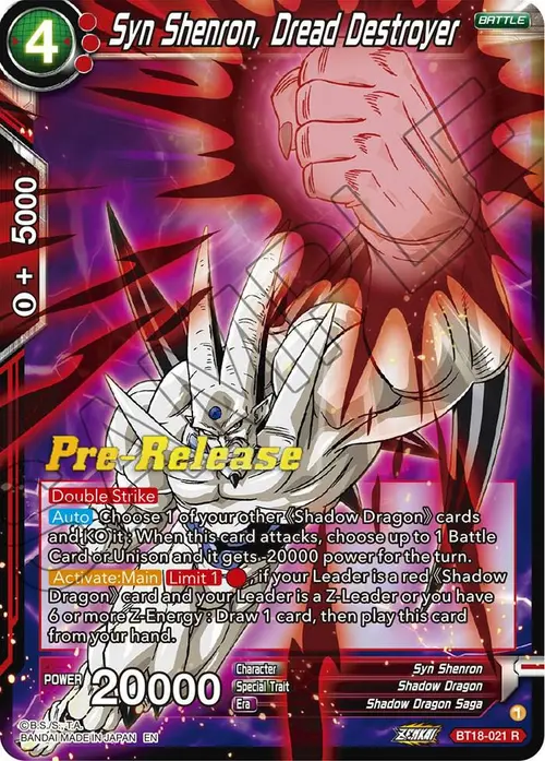 Syn Shenron, Dread Destroyer card art