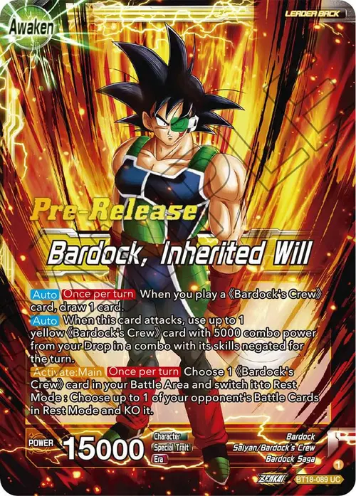Bardock's Crew // Bardock, Inherited Will card art