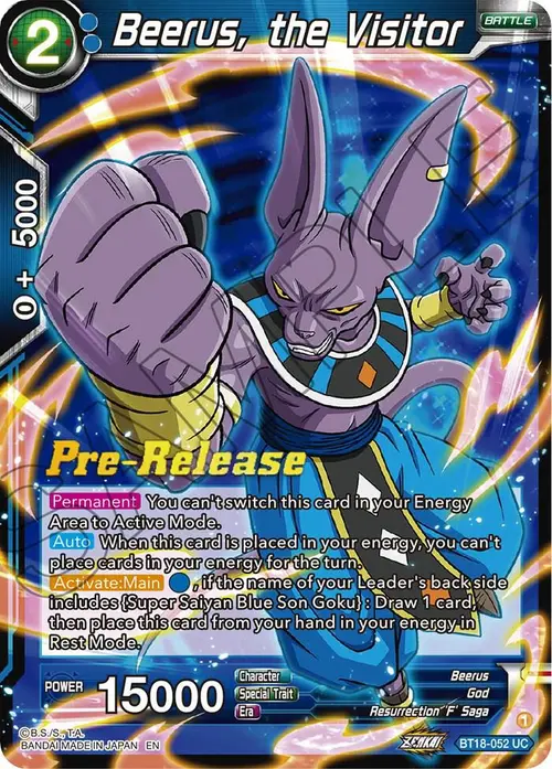 Beerus, the Visitor card art