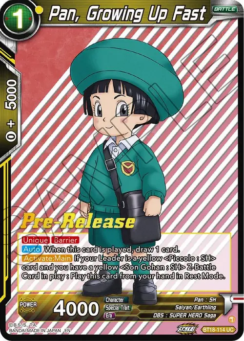 Pan, Growing Up Fast card art