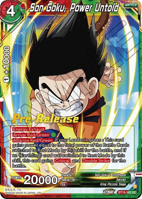 Son Goku, Power Untold card art