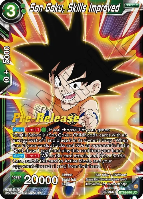 Son Goku, Skills Improved card art