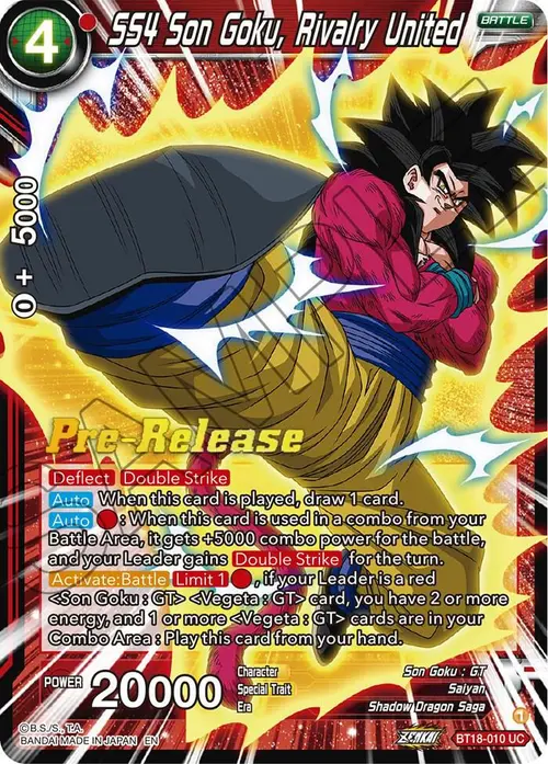 SS4 Son Goku, Rivalry United card art