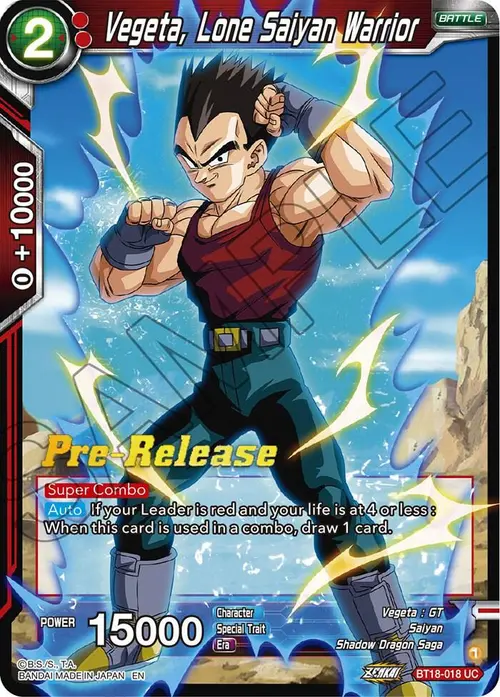 Vegeta, Lone Saiyan Warrior card art