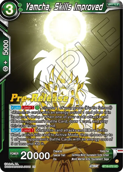 Yamcha, Skills Improved card art