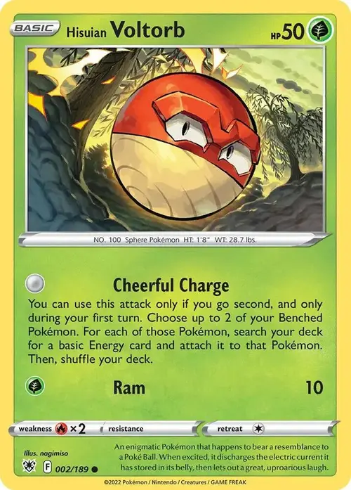 Hisuian Voltorb (Cosmos Holo) card art