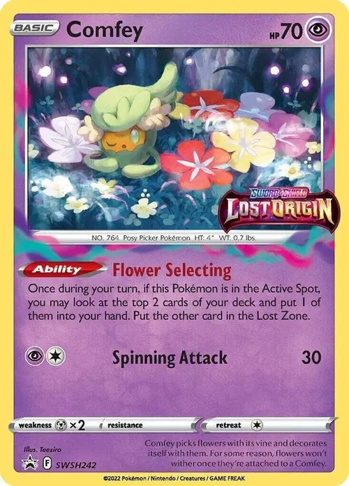 Comfey - SWSH242 (Prerelease) card art