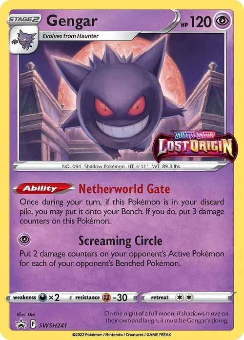 Gengar - SWSH241 (Prerelease) card art