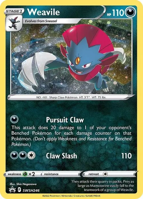 Weavile - SWSH246 (Cosmos Holo) card art