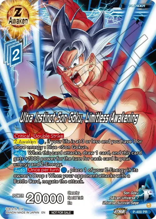 Ultra Instinct Son Goku, Limitless Awakening card art