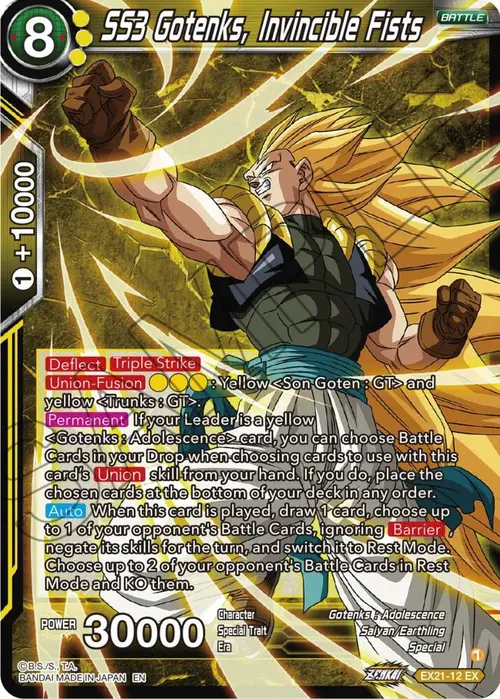 SS3 Gotenks, Invincible Fists card art