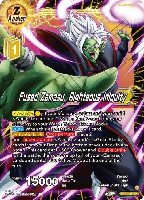 Fused Zamasu, Righteous Iniquity card art