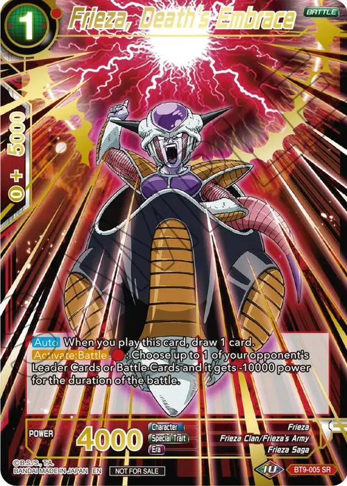 Frieza, Death's Embrace card art