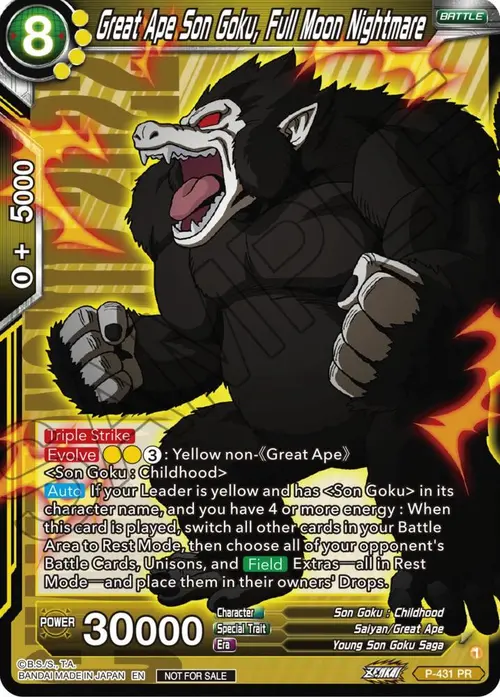 Great Ape Son Goku, Full Moon Nightmare card art
