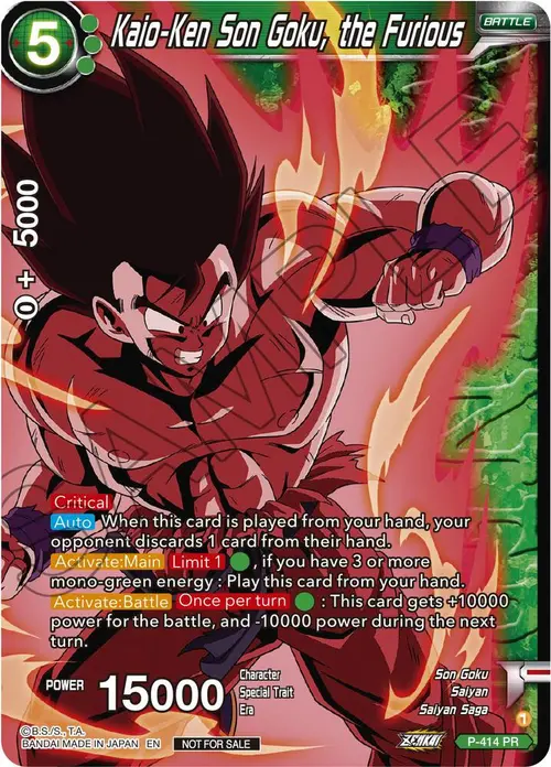 Kaio-Ken Son Goku, the Furious (Zenkai Series Tournament Pack Vol.1 Winner) card art