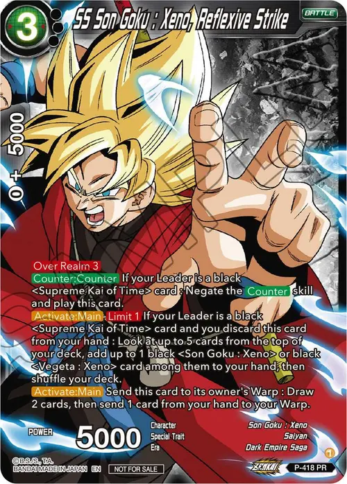 SS Son Goku: Xeno, Reflexive Strike (Zenkai Series Tournament Pack Vol.1 Winner) card art
