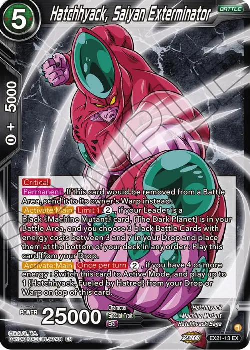 Hatchhyack, Saiyan Exterminator card art