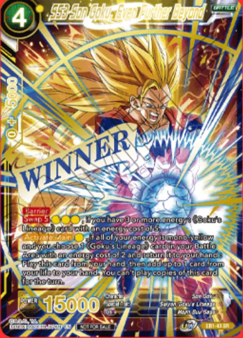 SS3 Son Goku, Even Further Beyond (Store Championship 2022) (Winner) card art