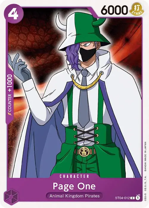 Page One card art