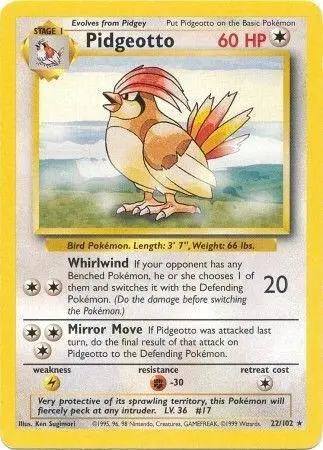 Pidgeotto card art