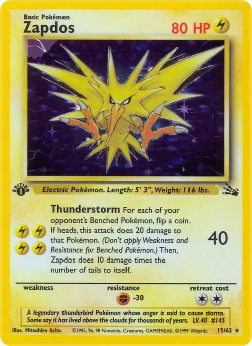 Zapdos (15) card art