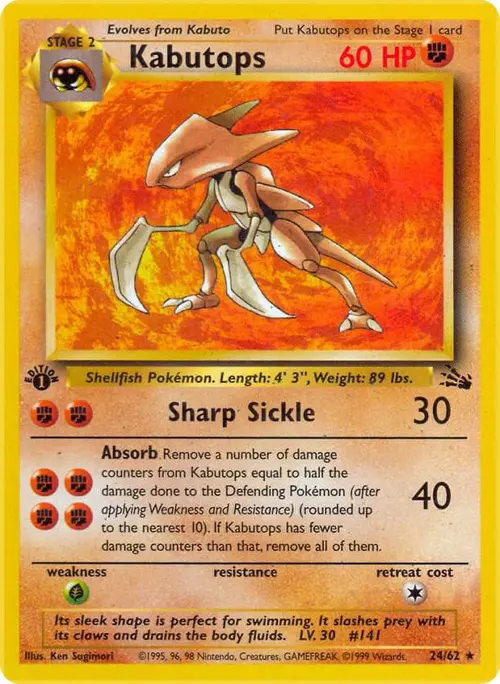 Kabutops (24) card art