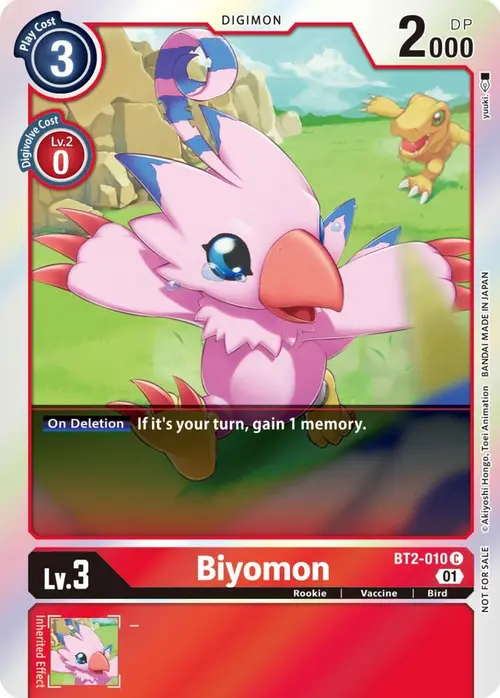 Biyomon - BT2-010 (ST-11 Special Entry Pack) card art