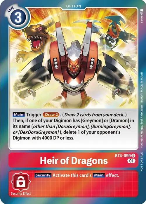 Heir of Dragons (ST-11 Special Entry Pack) card art