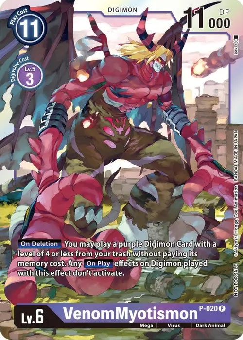VenomMyotismon - P-020 (Premium Deck Set Lucky Pack) card art