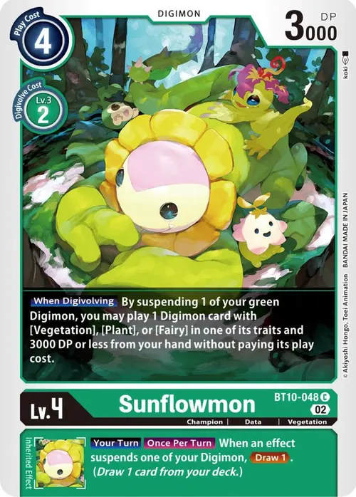 Sunflowmon card art