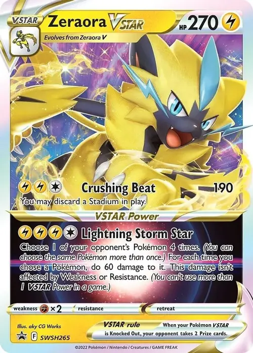 Zeraora VSTAR - SWSH265 card art