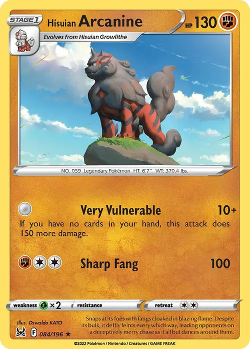 Hisuian Arcanine card art