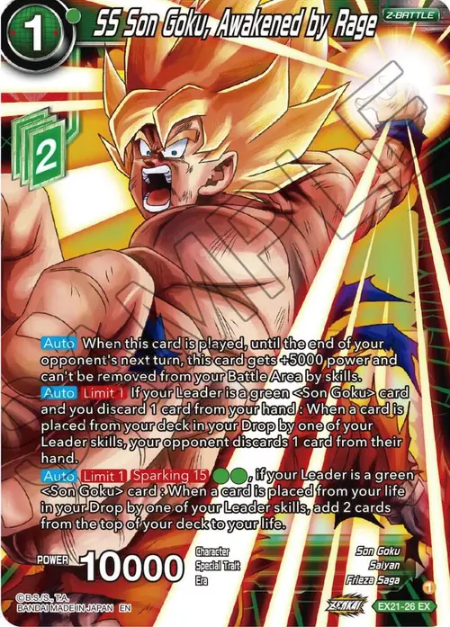 SS Son Goku, Awakened by Rage card art