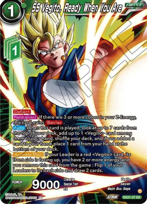 SS Vegito, Ready When You Are card art