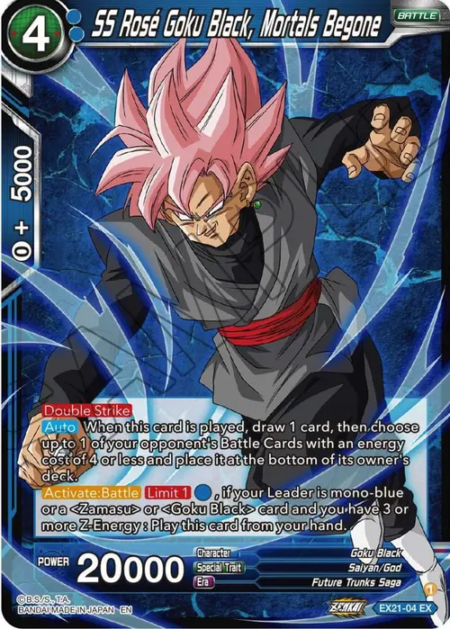SS Rose Goku Black, Mortals Begone card art