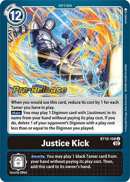 Justice Kick card art