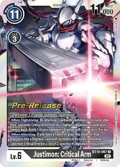 Justimon: Critical Arm card art