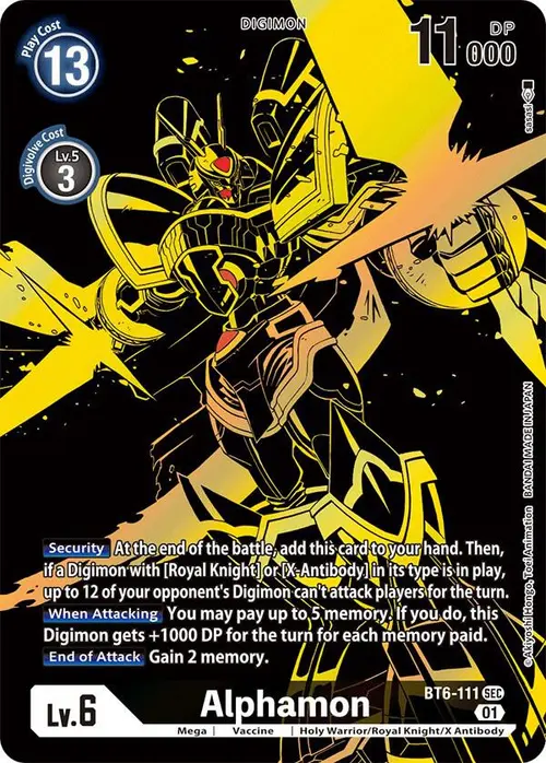 Alphamon (Xros Encounter Ghost Rare) card art
